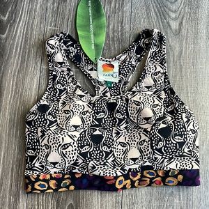NWT Farm Rio B &W Midnight Leopards Bra